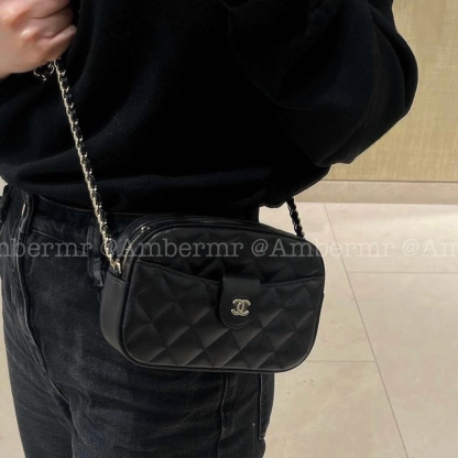 24SS CHANEL CC ショルダーポーチバッグ キャビア